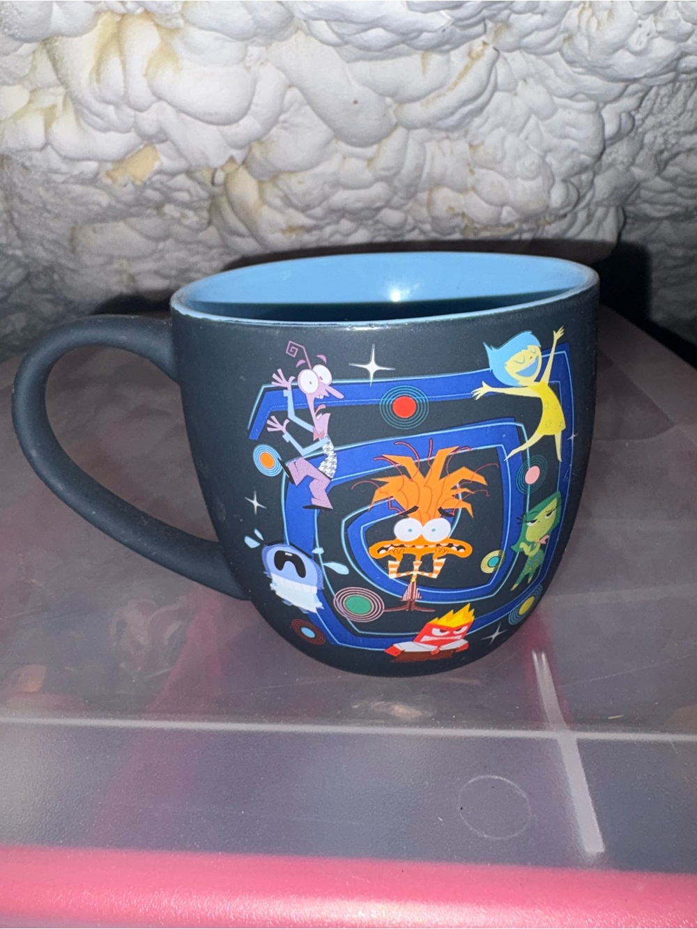 Black and Blue Cartoon Character Ceramic Mug